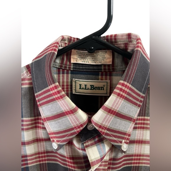 L.L Bean long sleeve button down plaid shirt - Picture 2 of 3